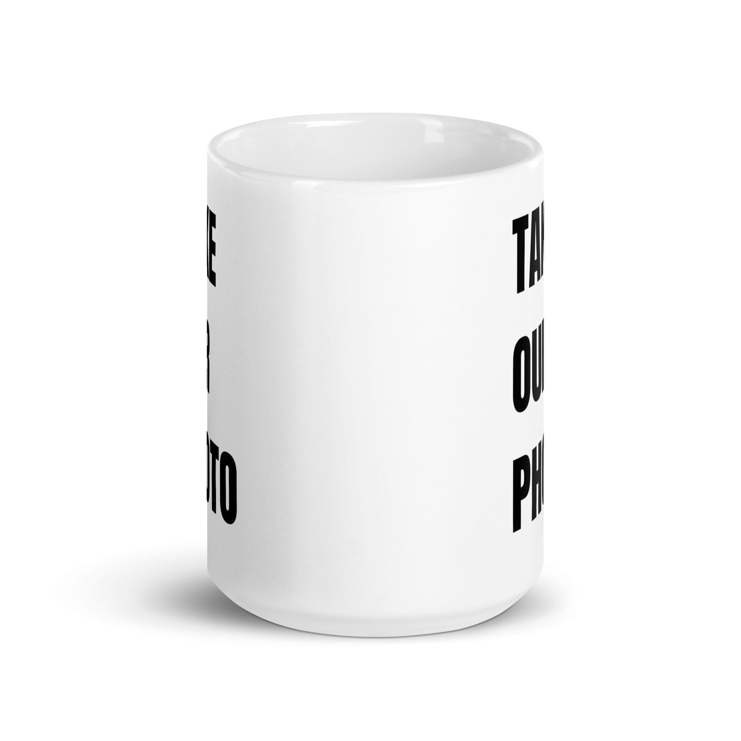 White glossy mug